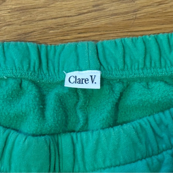 Clare V Green Made in USA Sweatpants Colorful Lux Eco 100% Cotton - Picture 4 of 6